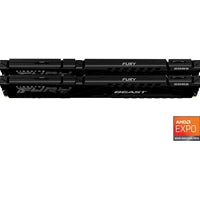 Kingston FURY Beast (KF556C36BBEK2-128)128GB (64GB x2),  DDR5 5600MT/s Memory DIMM - Black Kingston FURY Beast (KF556C36BBEK2-128)128GB (64GB x2),  DDR5 5600MT/s Memory DIMM - Black